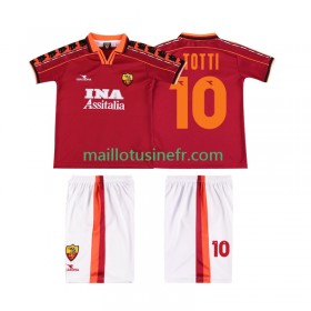 Maillot de Foot AS Roma TOTTI 10 1999 Domicile Retro 1998 - Enfant